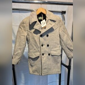 Cozy Gray Double-Breasted Kids Coat